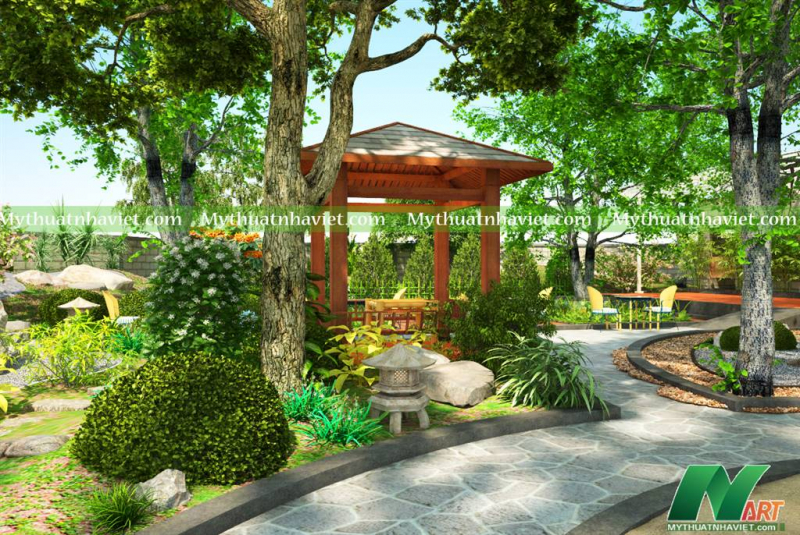 Mỹ Thuật Nhà Việt là công ty chuyên thiết kế sân vườn, thi công sân vườn